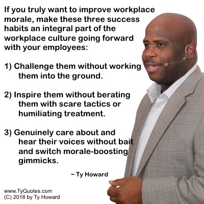 How to Positively Improve Employee Morale and Engagement Inside the Workplace - Diagram - by Ty Howard
